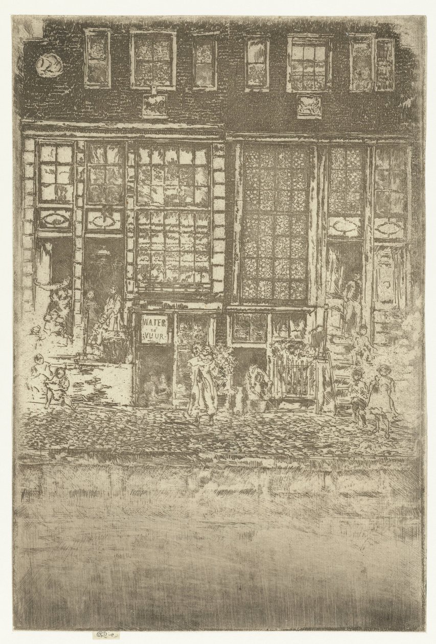 Due case sui canali ad Amsterdam da James Abbott McNeill Whistler