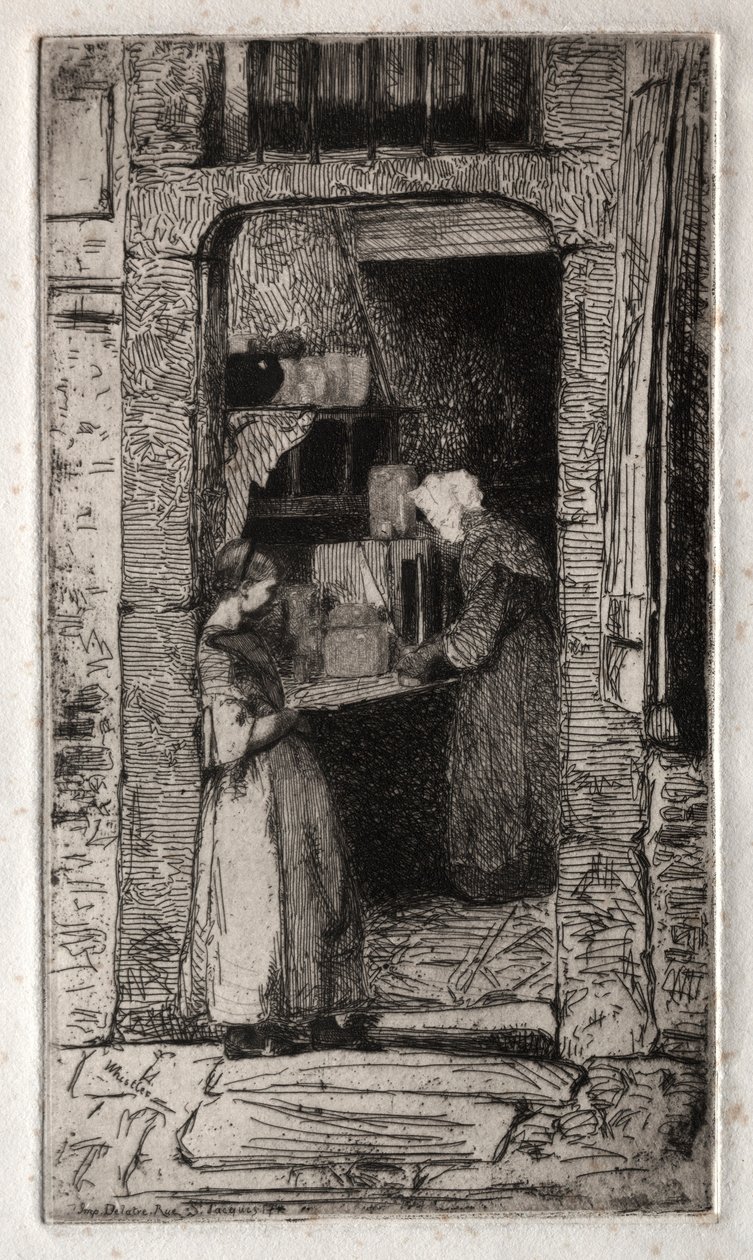 Dodici incisioni dalla natura: La venditrice di senape, 1858 da James Abbott McNeill Whistler