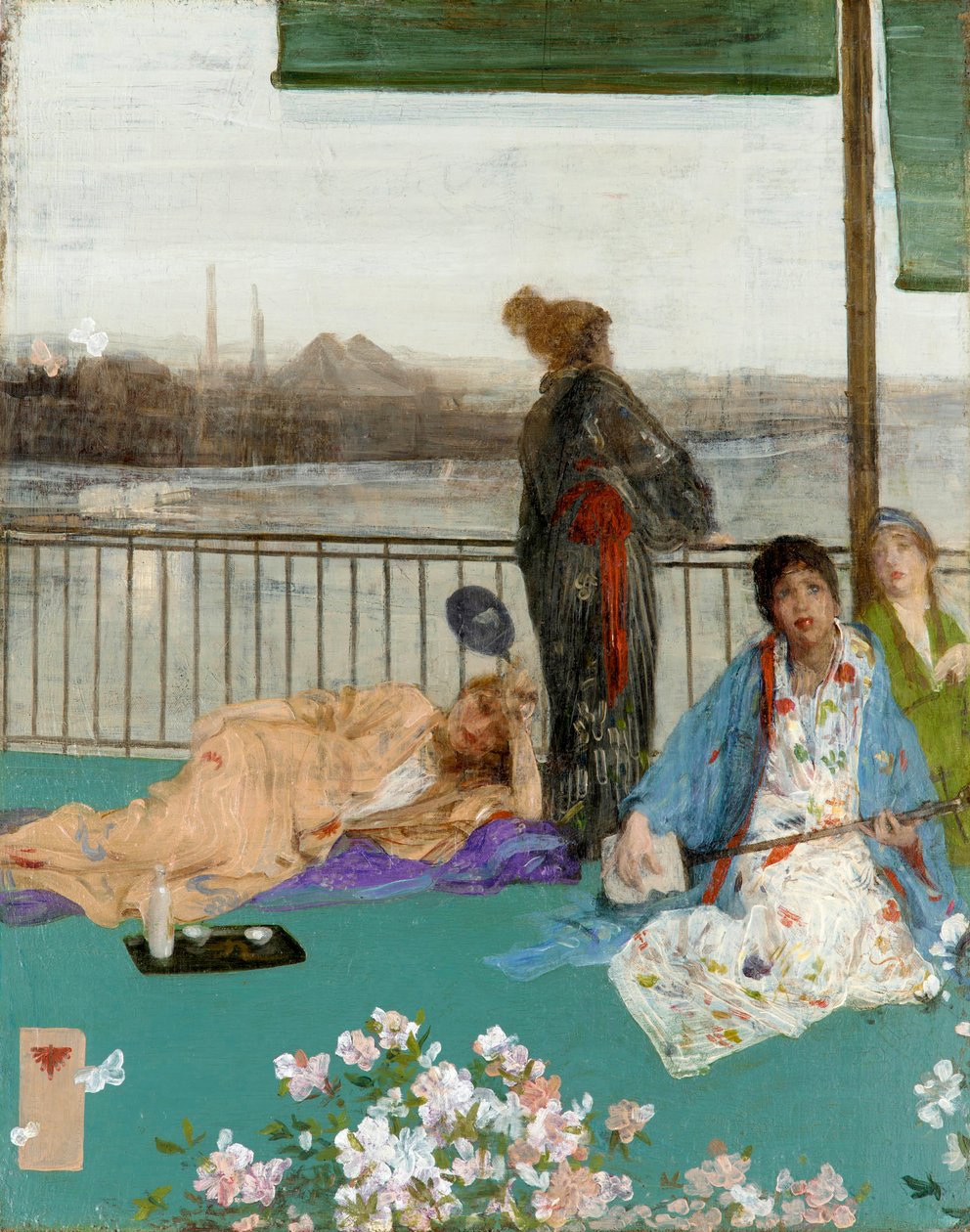 Variazioni nel colore della carne e verde: Il balcone, c. 1870 da James Abbott McNeill Whistler