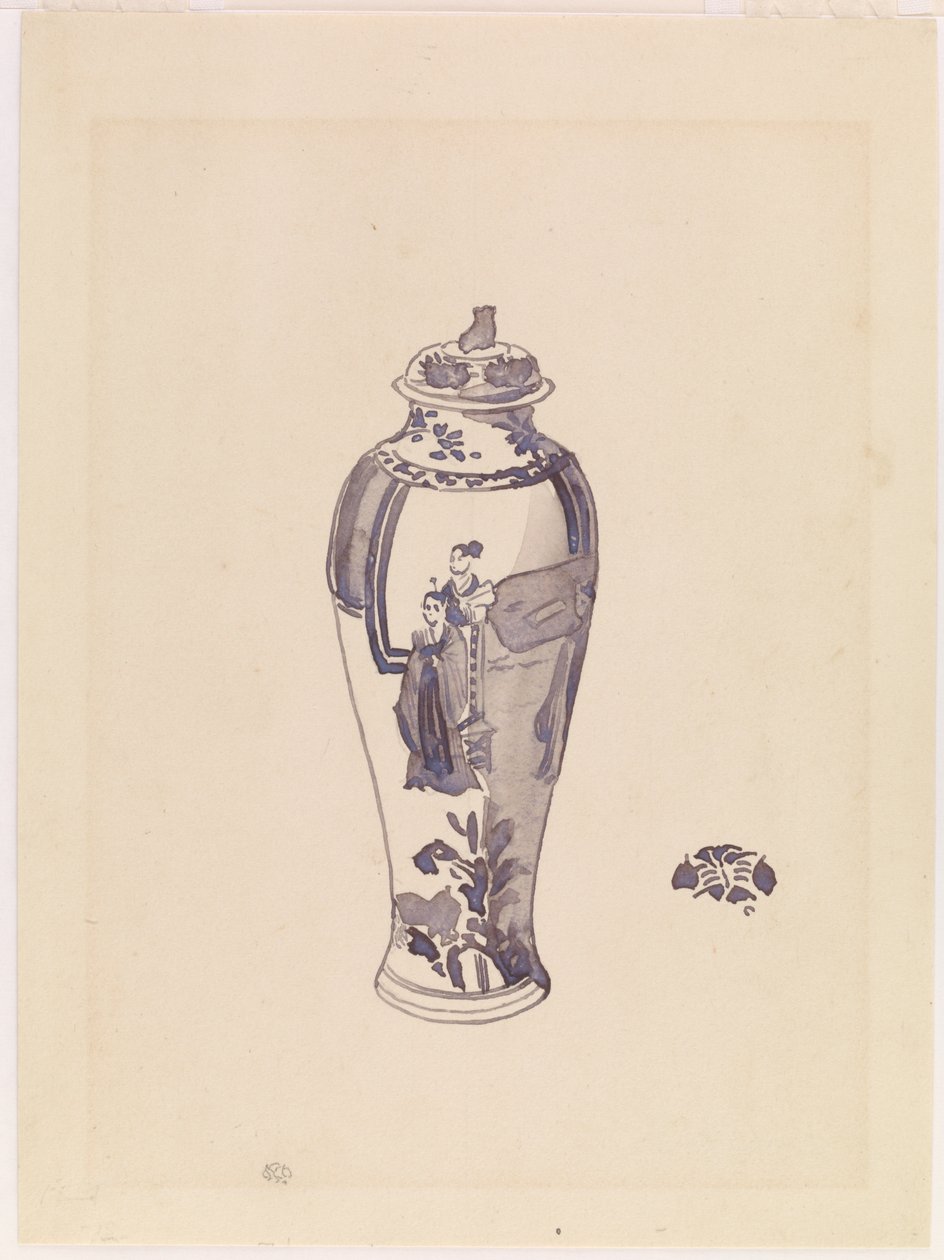 Vaso con corpo leggermente rigonfio, 1876-1878 da James Abbott McNeill Whistler
