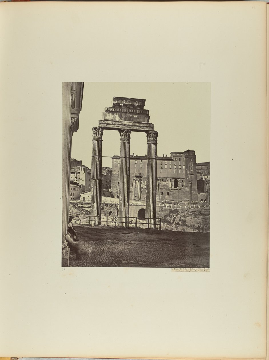 Il Tempio di Castore e Polluce nel Foro Romano, conosciuto anche come Tempio di Minerva Chalcidica da James Anderson