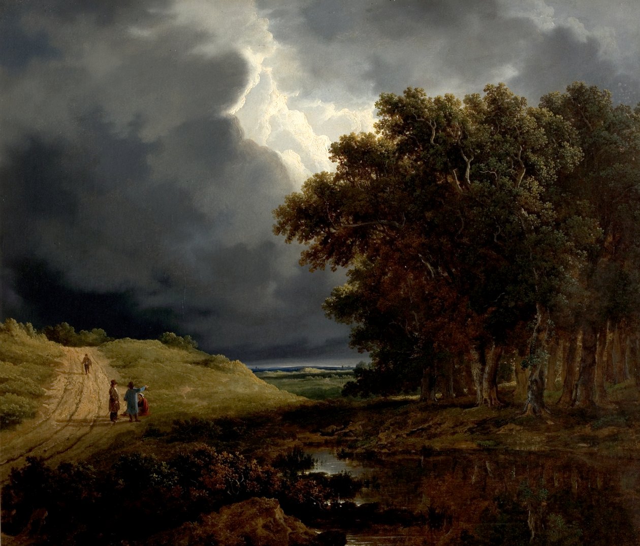 Il margine di una foresta, tempesta in arrivo, 1826 da James Arthur OConnor