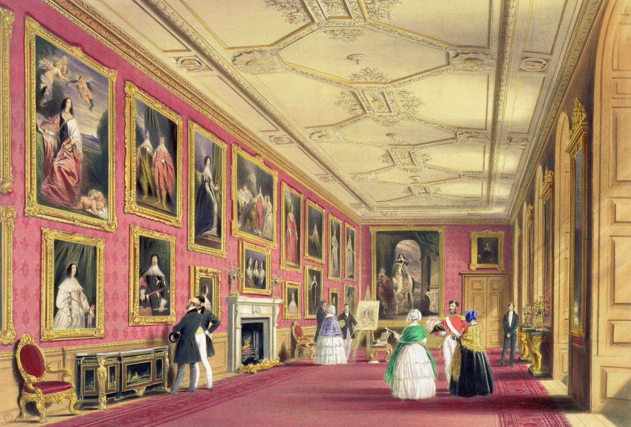 La Sala Vandyke, Castello di Windsor da James Baker (after) Pyne