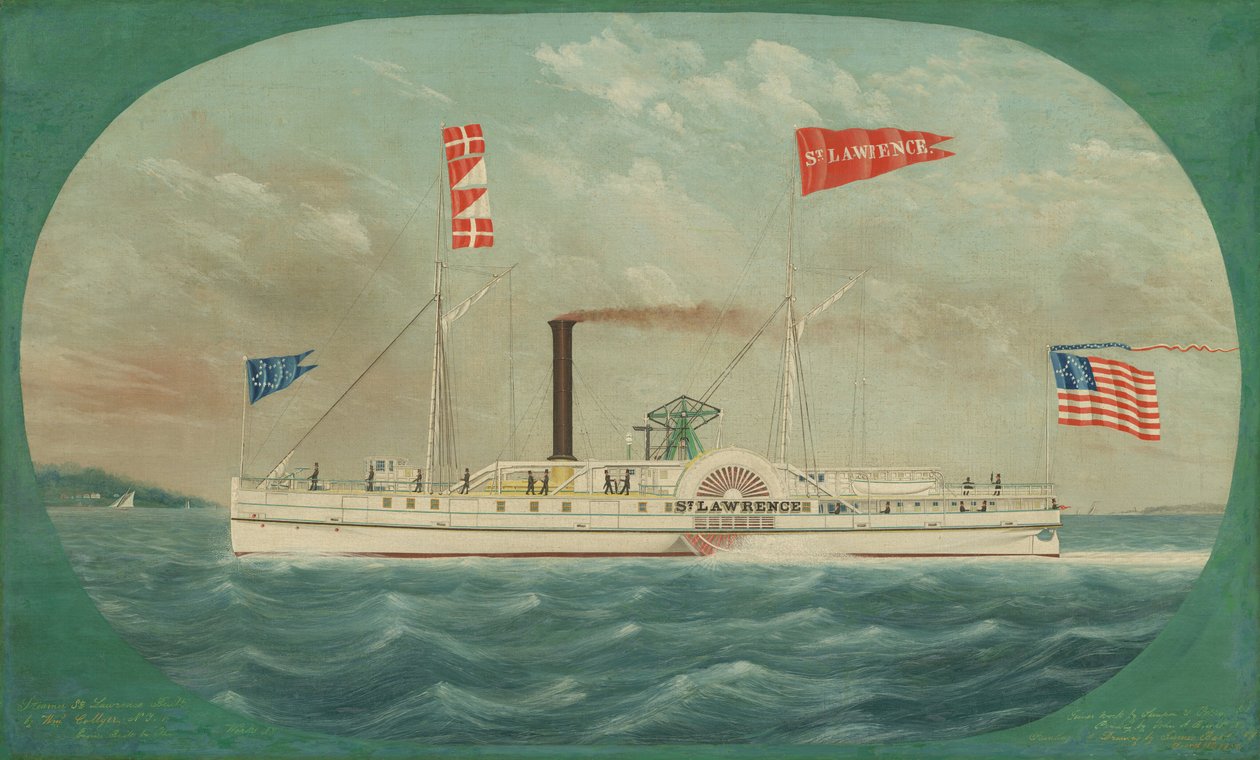 Battello a vapore St. Lawrence, 1850 da James Bard