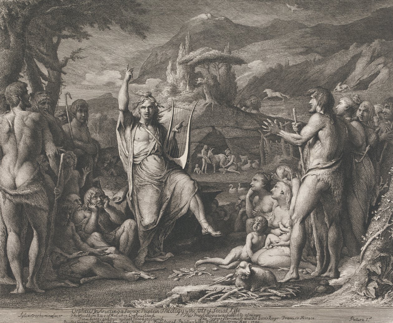 Orfeo che istruisce...in teologia (Progetti per le pareti della Grande Sala della Società per l