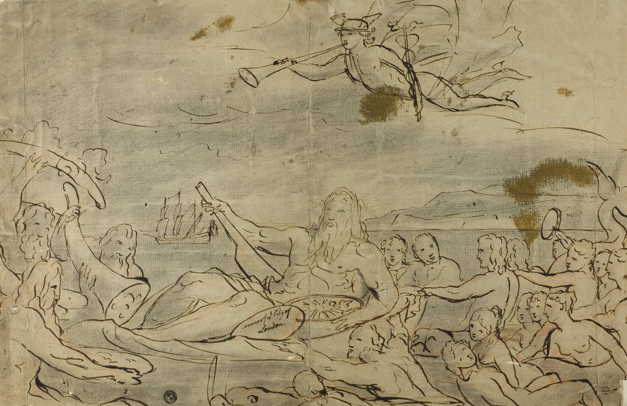 Studio per Commercio o il Trionfo del Tamigi, 1767-80 da James Barry
