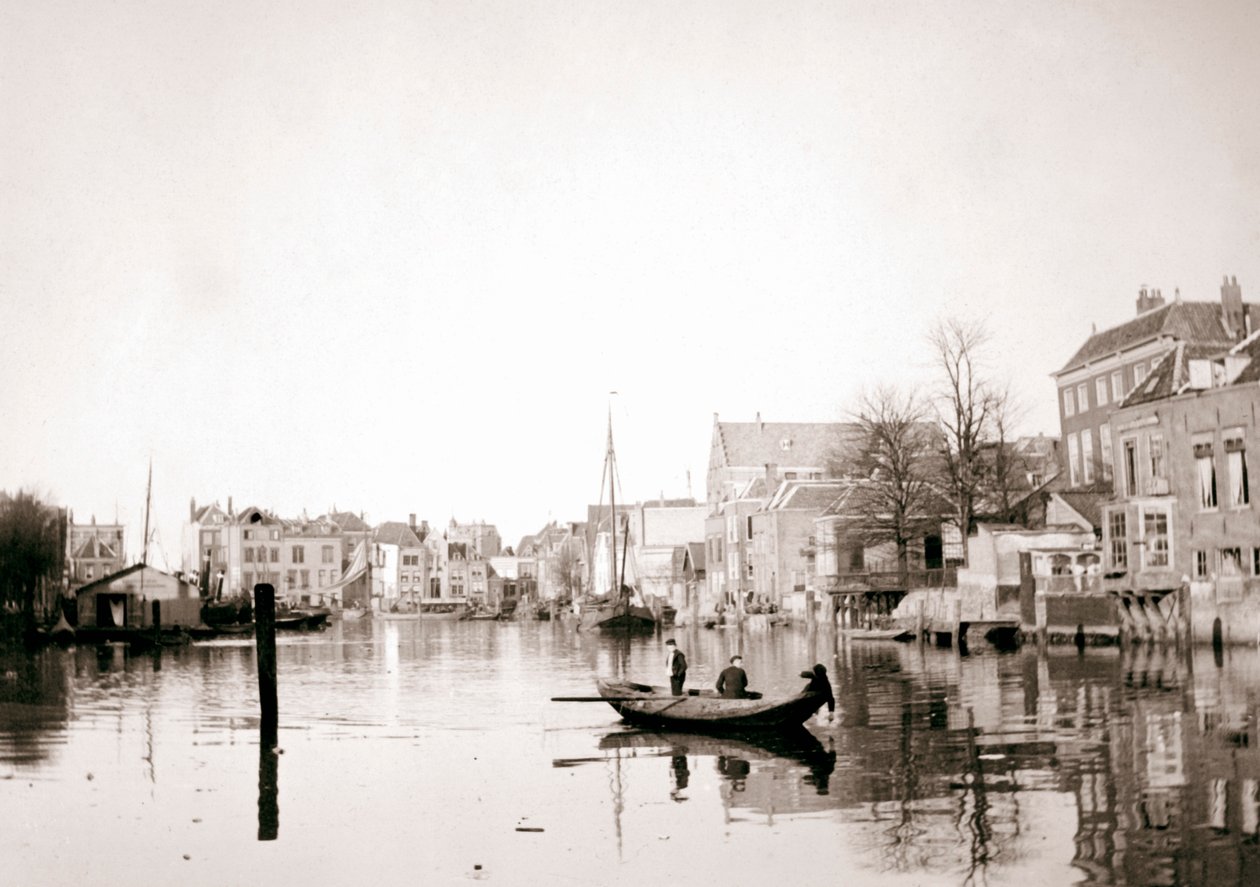 Barca sul canale, Dordrecht, Paesi Bassi, 1898 da James Batkin