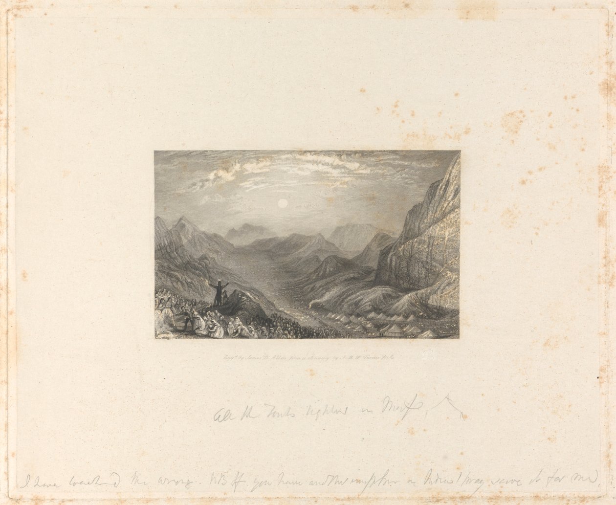 La valle in cui erano accampati i figli di Israele, con il Monte Sinai in lontananza da James Baylis Allen