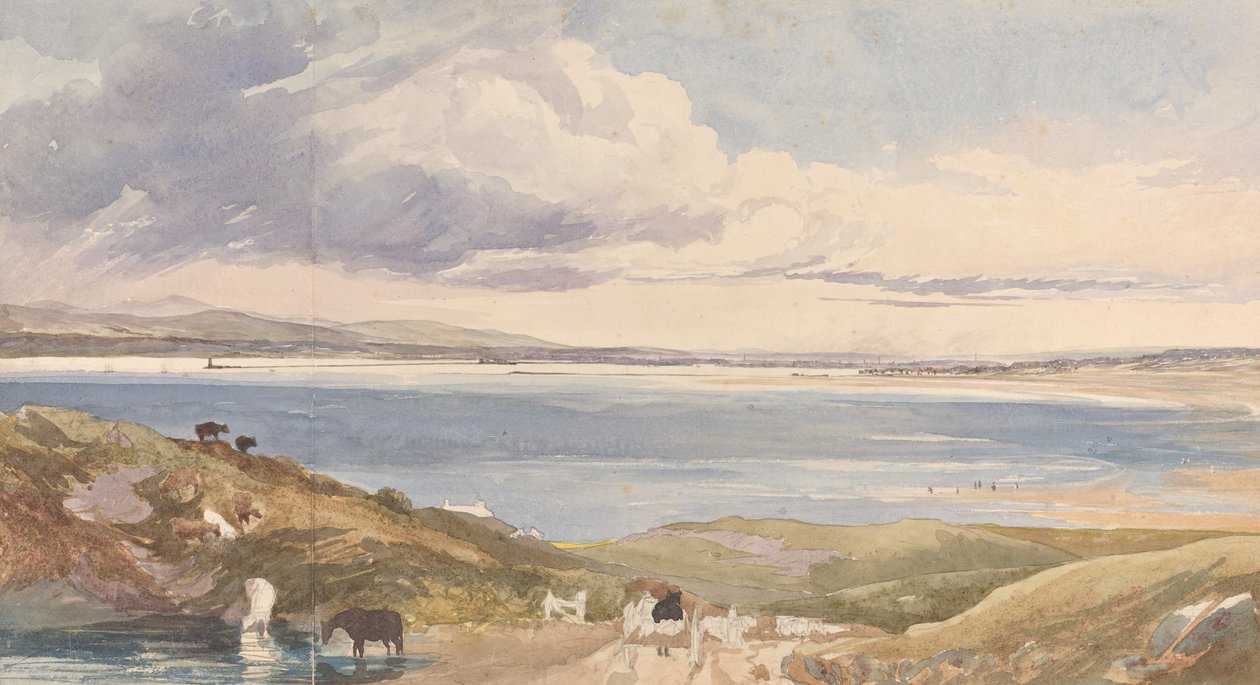 Paesaggio sulla riva con strada in primo piano da James Bulwer