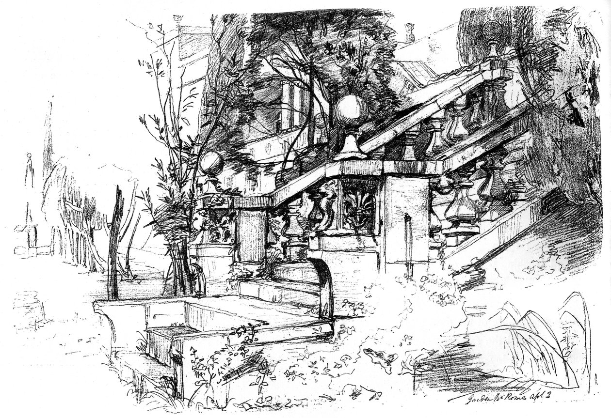 Il Giardino vicino a Roma, 1848 c1880-1882 da James Clarke Hook