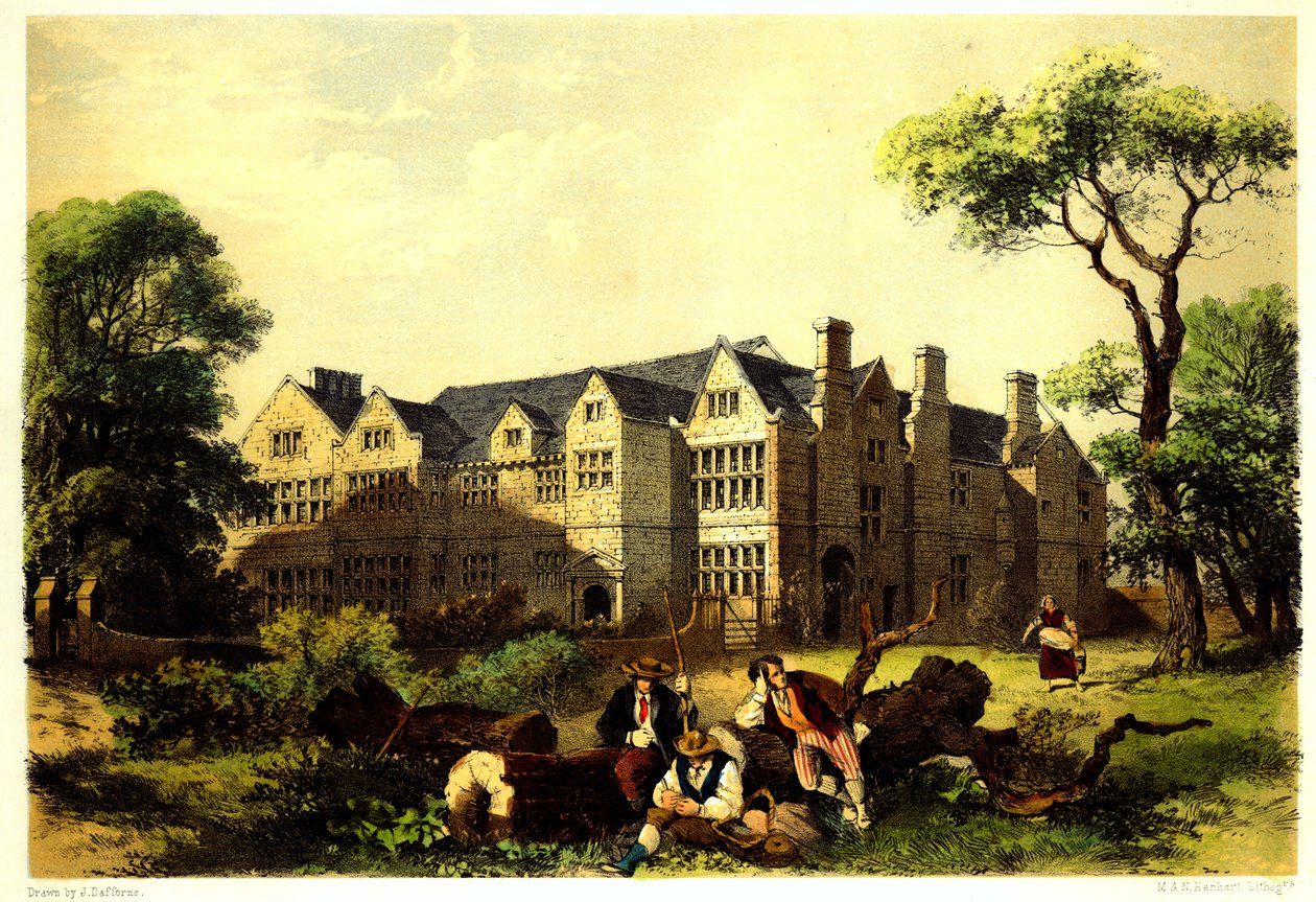 Sawston Hall, Cambridgeshire, 1848 da James Dafforne