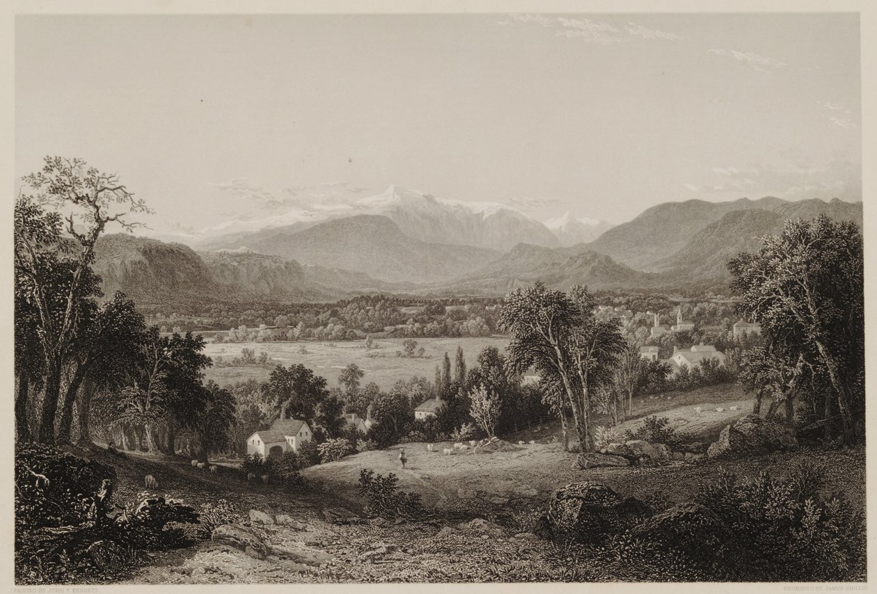 Mount Washington dalla Valle di Conway, dopo John F. Kensett, inciso da James Smillie, stampato da J. Dalton da James David Smillie