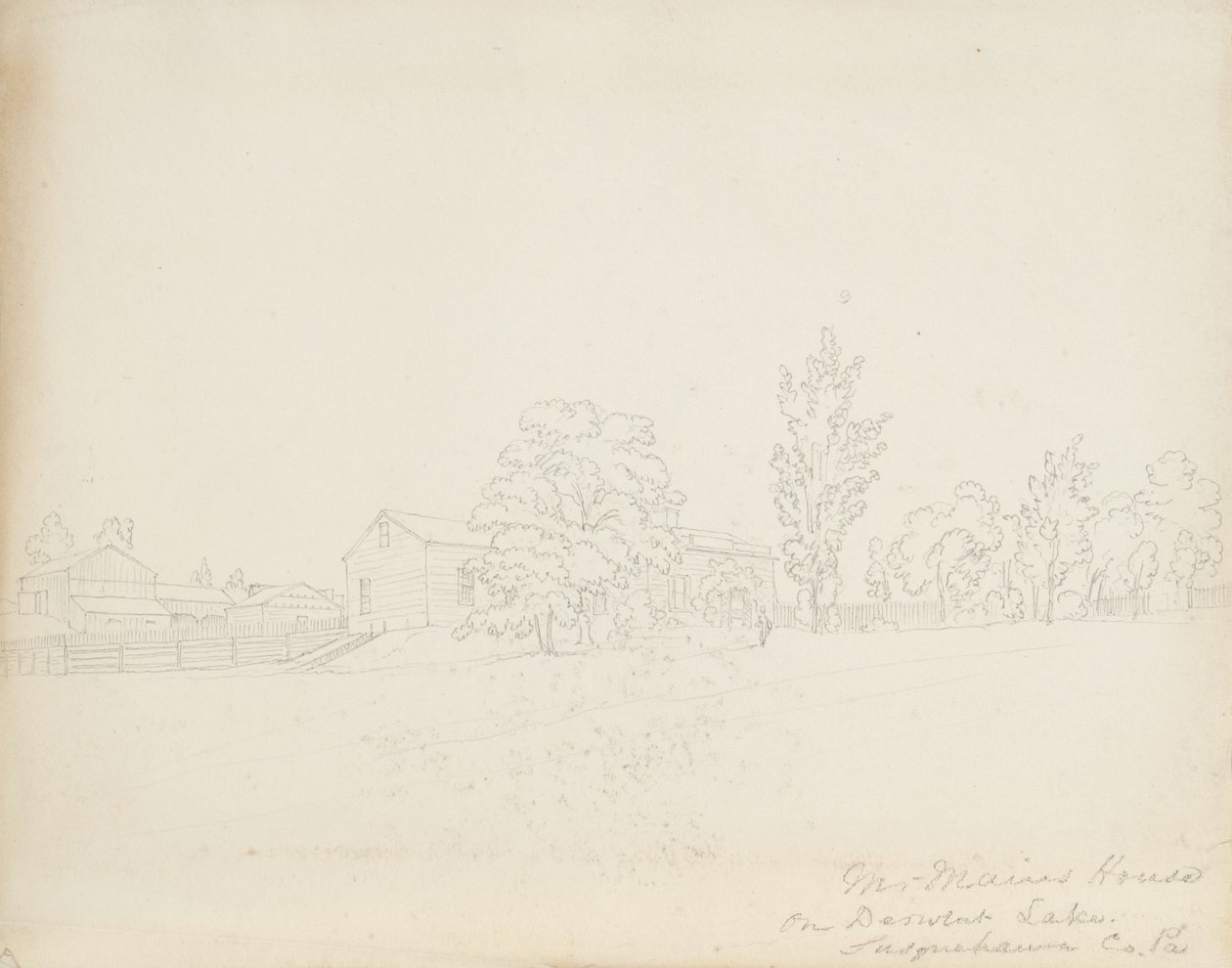 Casa del Sig. Mains sul Lago Derwent, Contea di Susquehanna, Pa., 1843 da James David Smillie