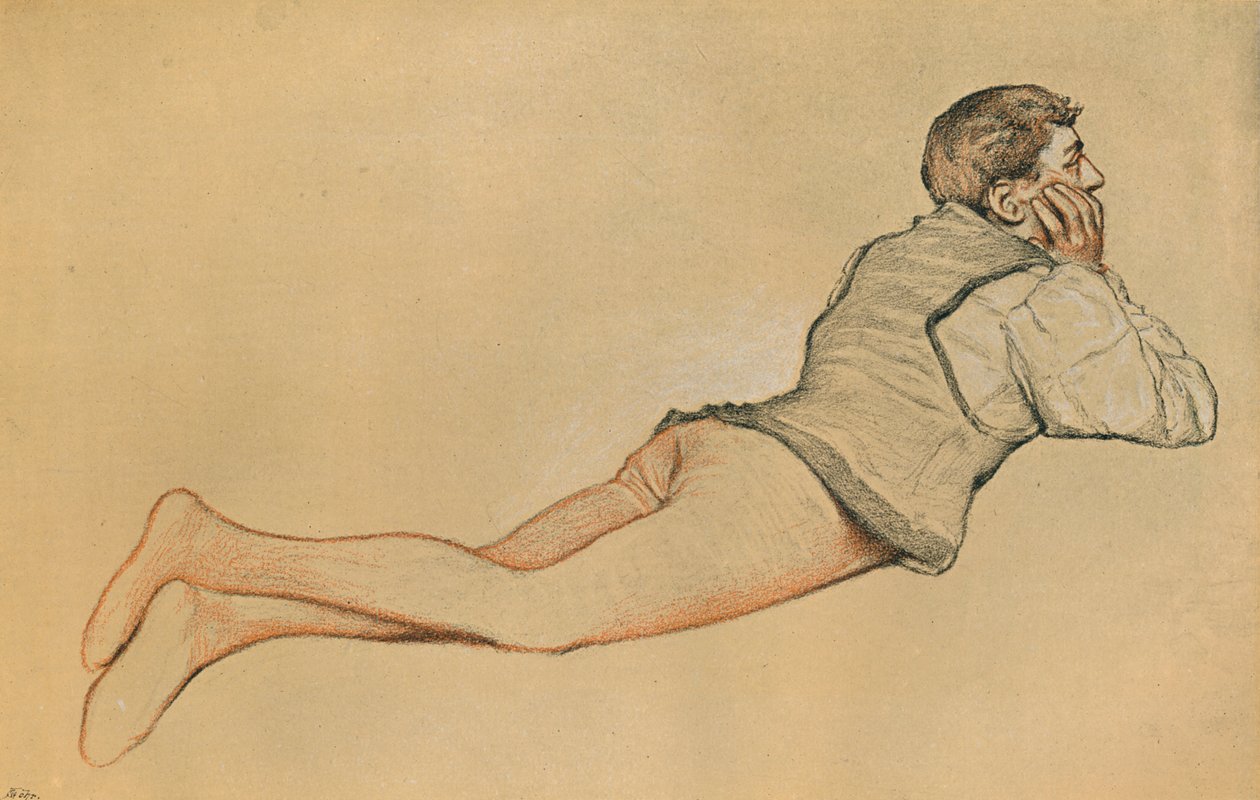 Boccaccio: La scena di apertura nel Decamerone, c1900 da James Dromgole Linton