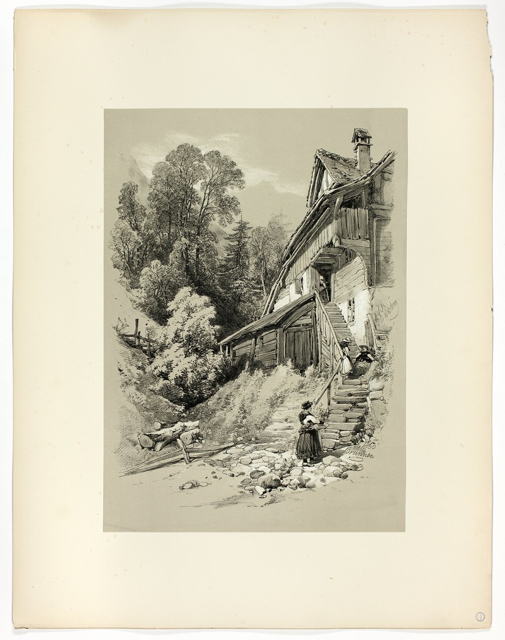 Brunnen, da Selezioni pittoresche da James Duffield Harding