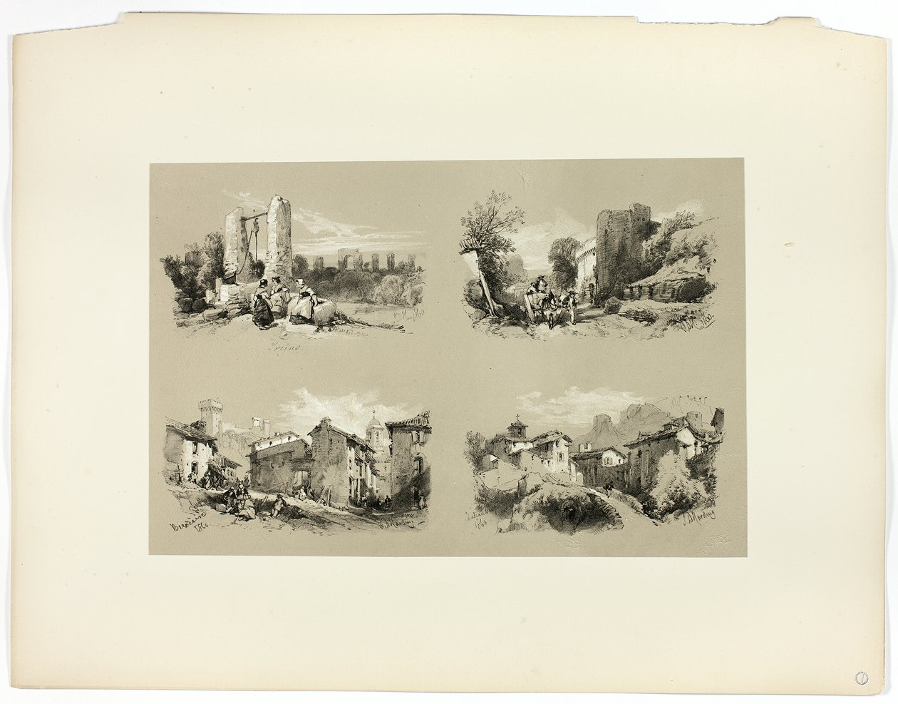 Frejus, Beaucaire, Chateau, da Selezioni Pittoresche da James Duffield Harding
