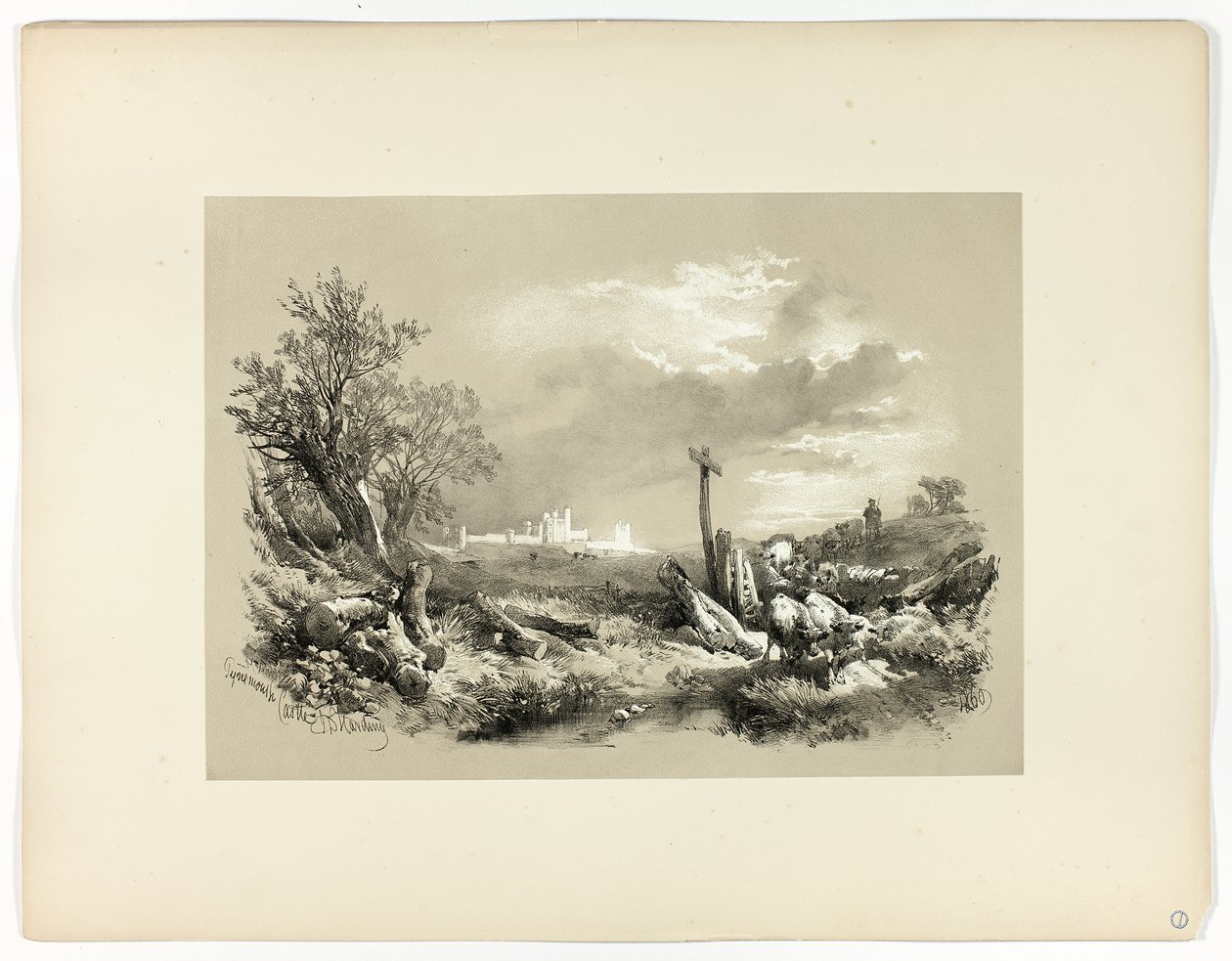 Castello di Tynemouth, da Selezioni pittoresche da James Duffield Harding