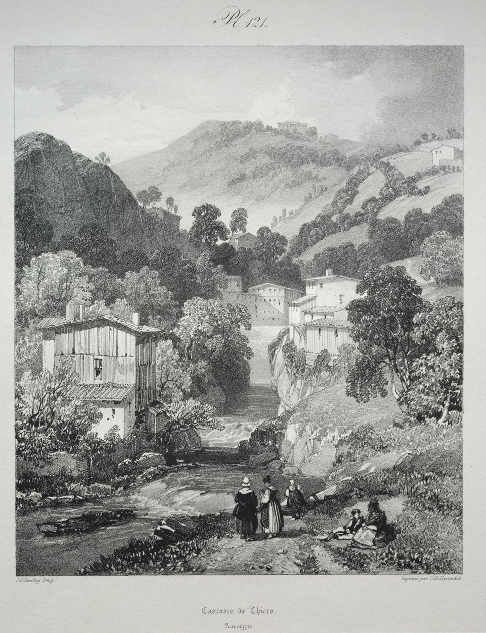 Viaggi pittoreschi e romantici nella vecchia Francia. Alvernia: Cascate di Thiers da James Duffield Harding