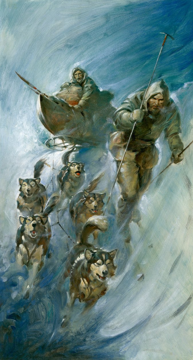 Nansen, conquistatore dei ghiacci artici (gouache su carta) da James Edwin McConnell