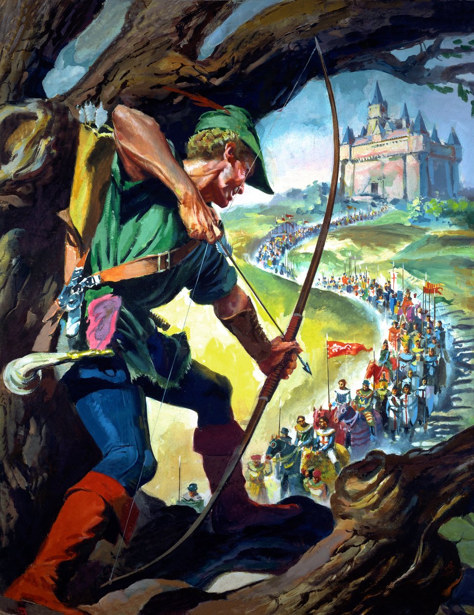 Robin Hood (guazzo su carta) da James Edwin McConnell