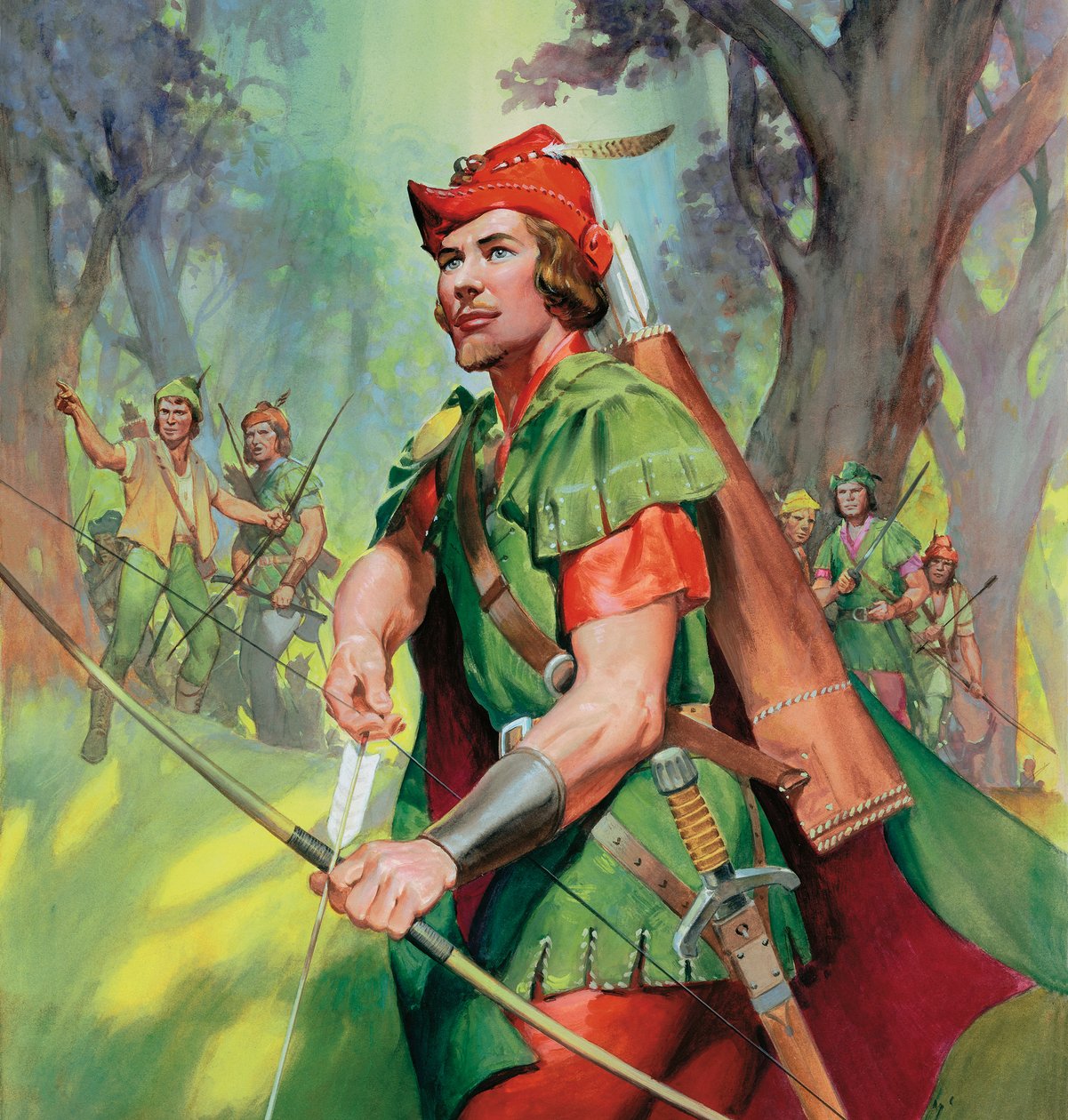 Robin Hood (guazzo su carta) da James Edwin McConnell