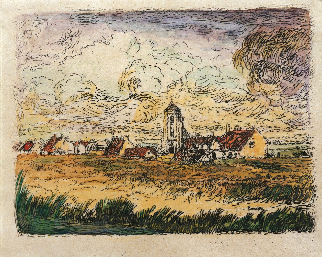 Belgio, piccola vista di Mariakerke da James Ensor