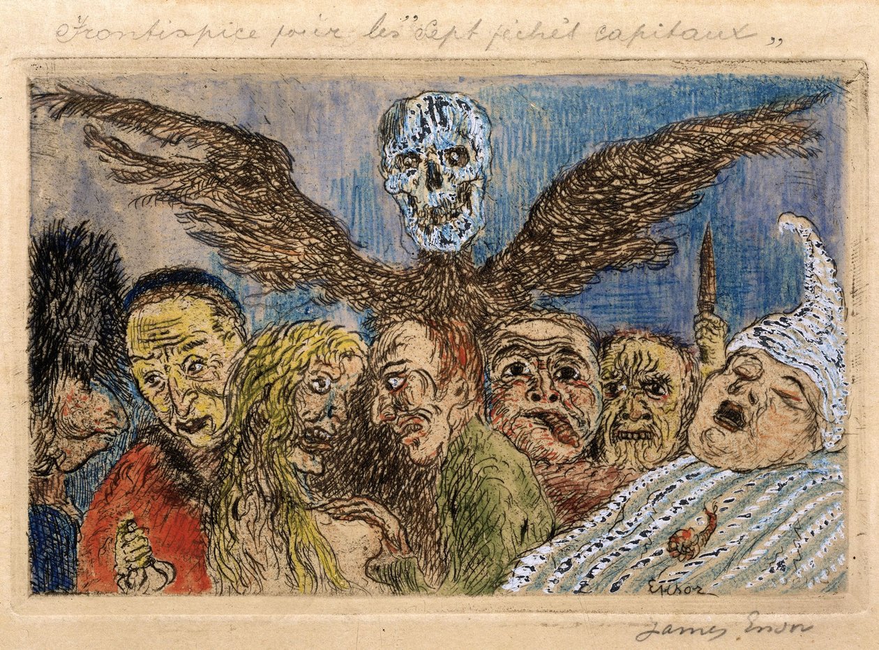 I peccati capitali dominati dalla morte da James Ensor