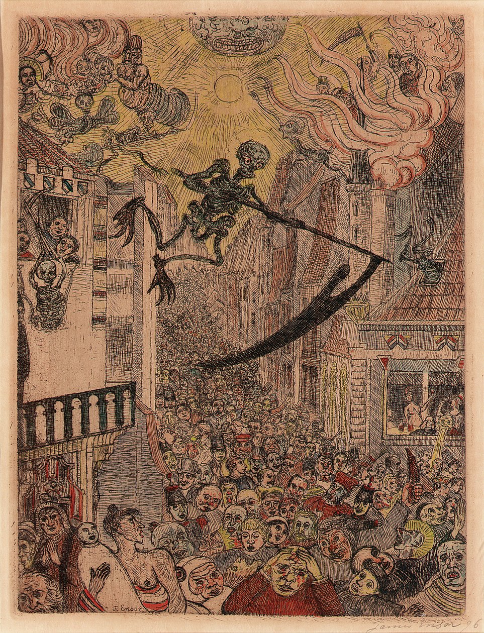 La morte che insegue il gregge umano da James Ensor