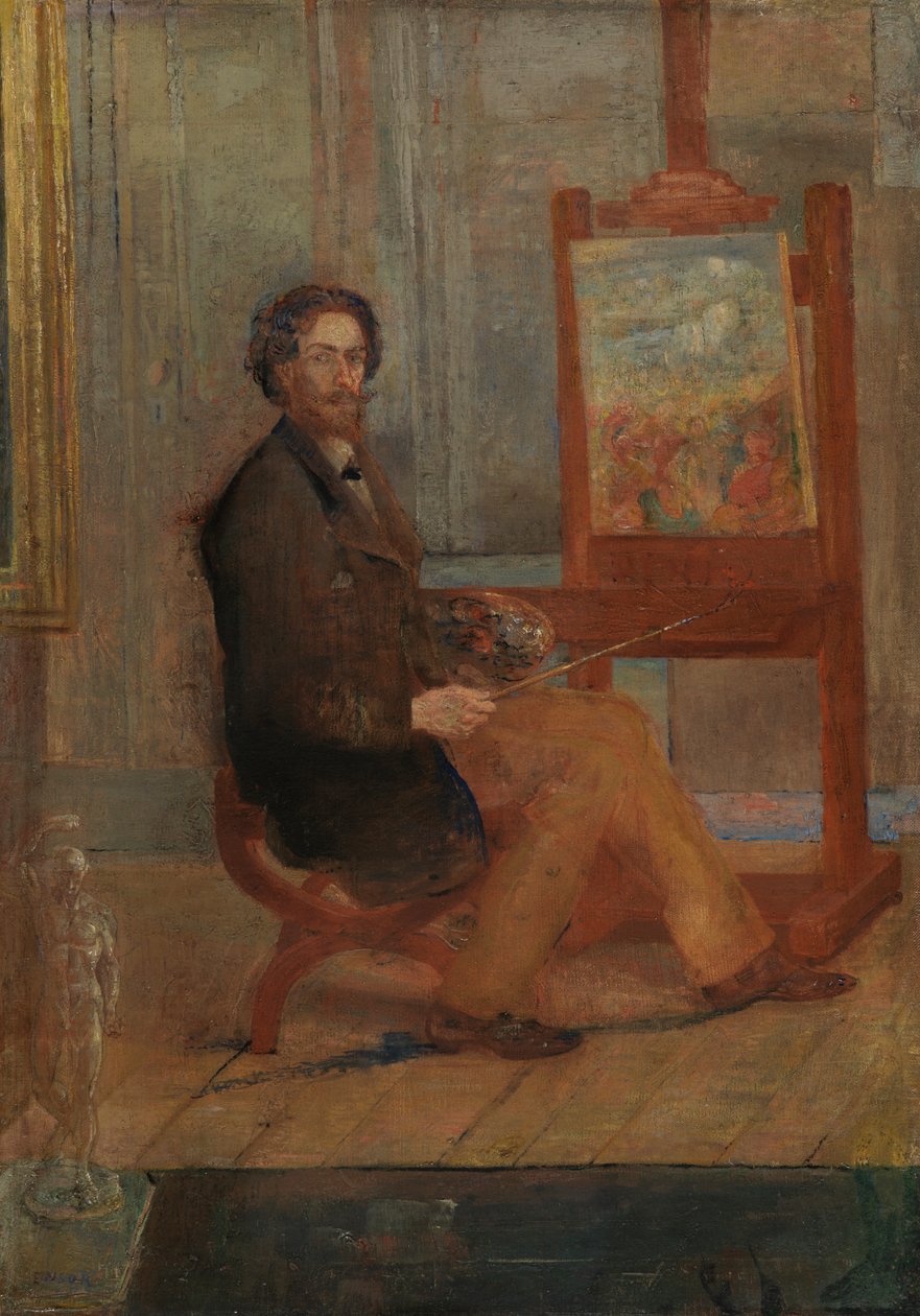Ensor al suo cavalletto da James Ensor