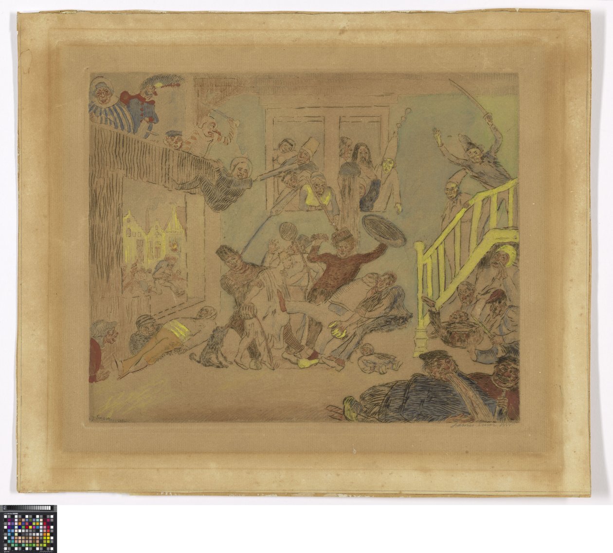 Kampf der Läuseköpfe Verlangen und Gebacken da James Ensor