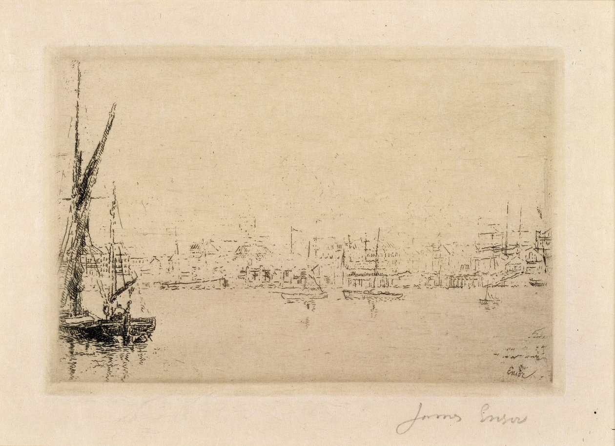 Veduta del porto di Ostenda da James Ensor