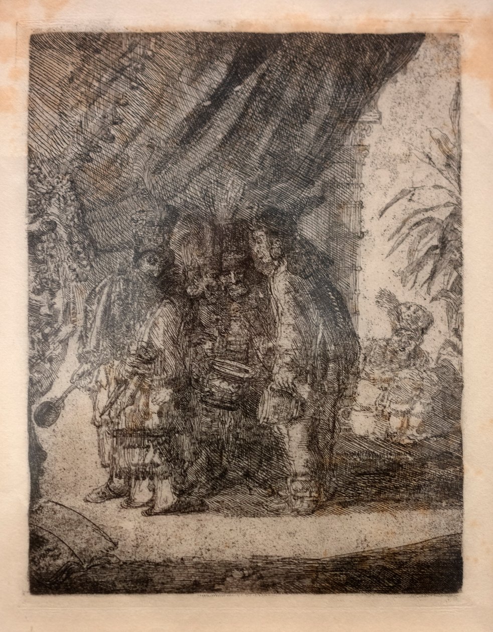 Iston, Pouffamatus, Cracozie e Transmouffe, famosi medici persiani, che esaminano le feci di Dario dopo la battaglia di Arabela da James Ensor
