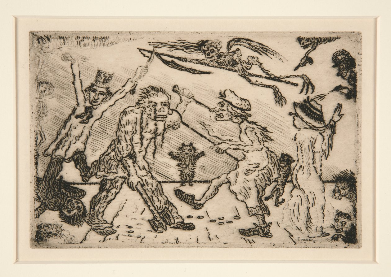 La collera, dal portfolio Les péchés capitaux (I peccati capitali) da James Ensor