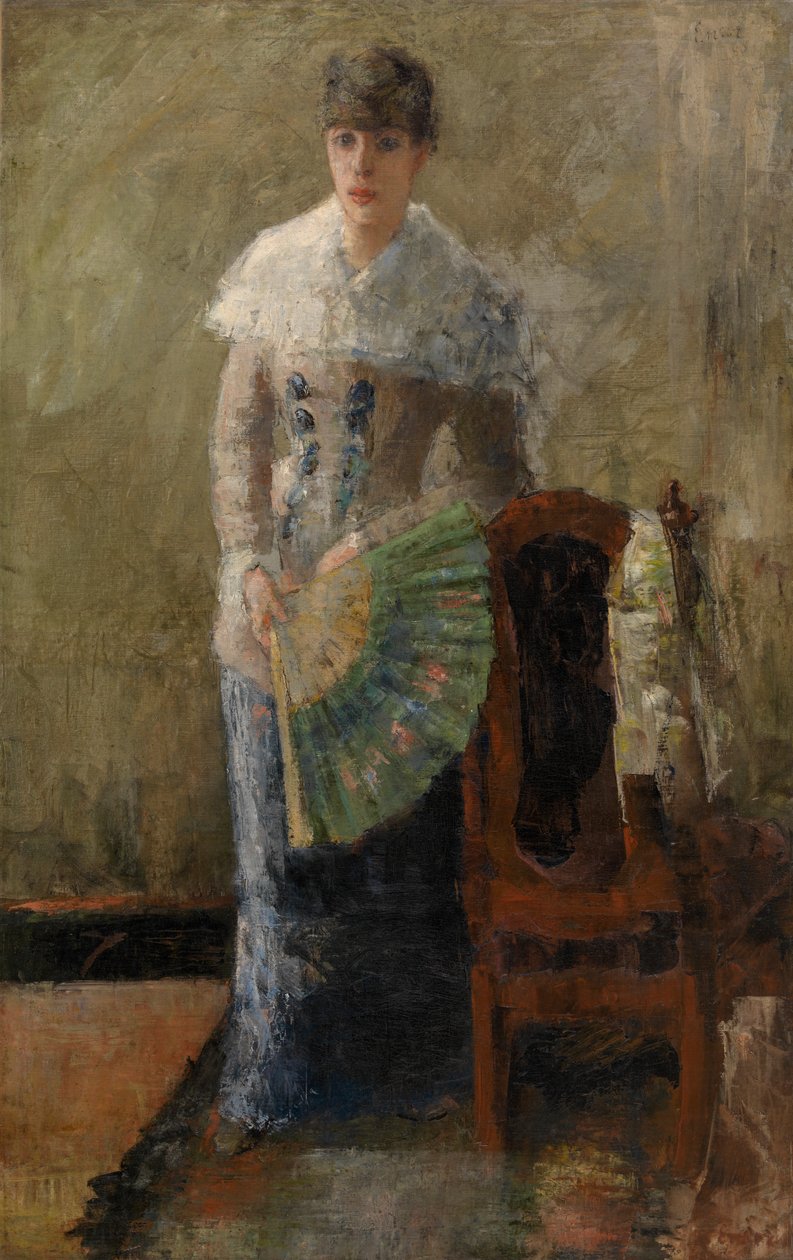 Signora con ventaglio | James Ensor | Stampa d'arte