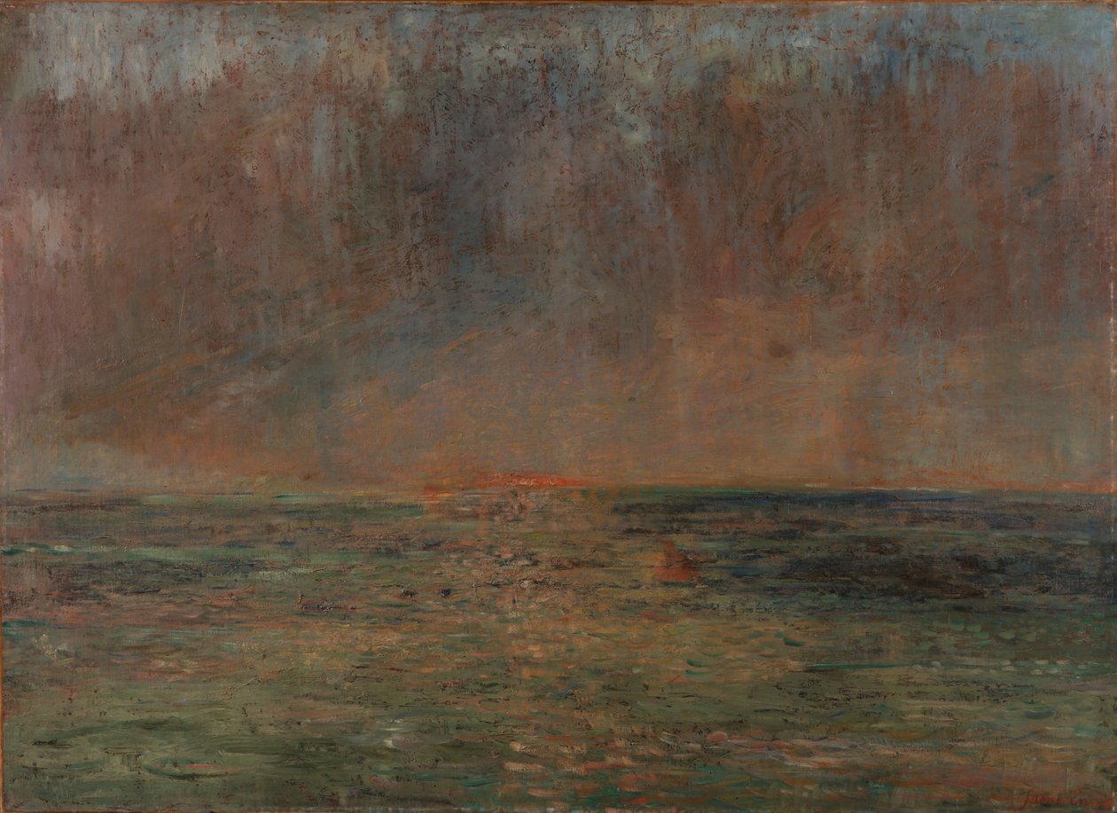 Ampio paesaggio marino - Tramonto da James Ensor