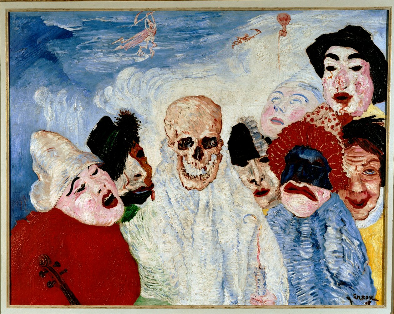 Le maschere e la morte, 1897 da James Ensor