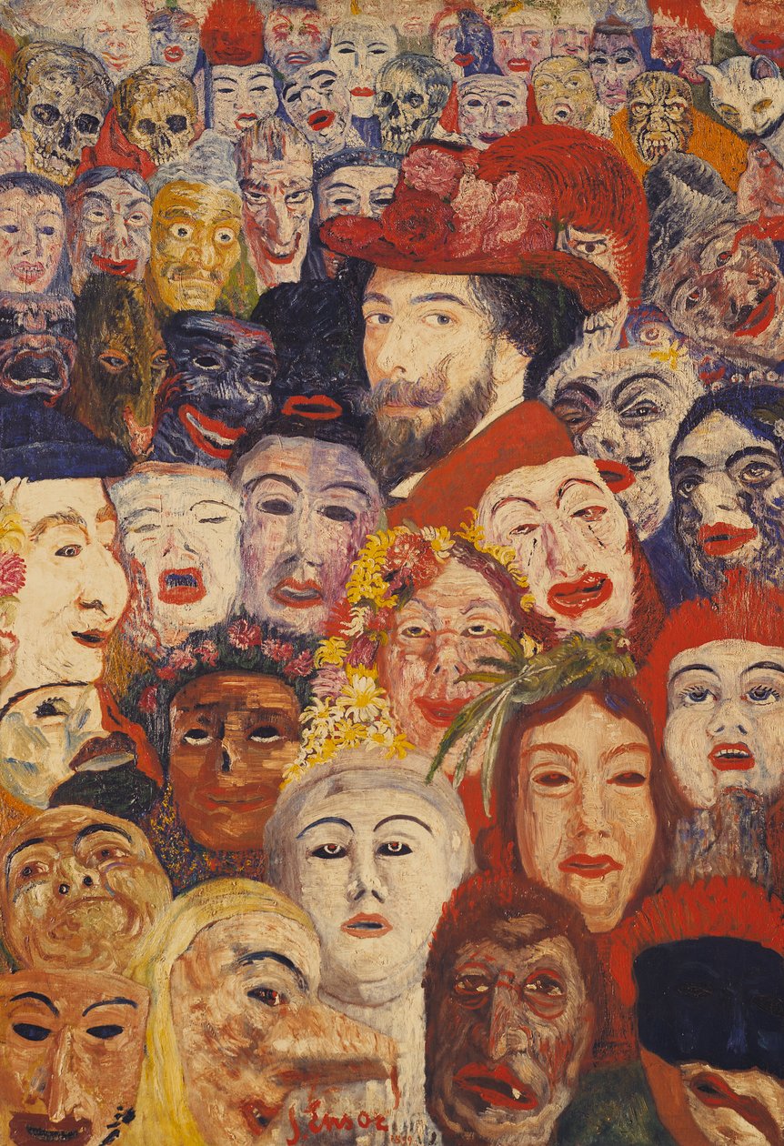 Il mio ritratto circondato da maschere da James Ensor