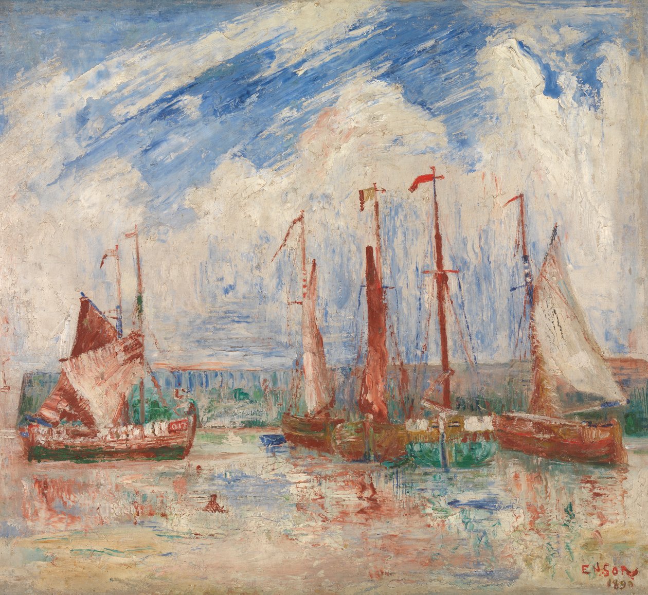 Porto di Ostenda, c.1900-04 da James Ensor