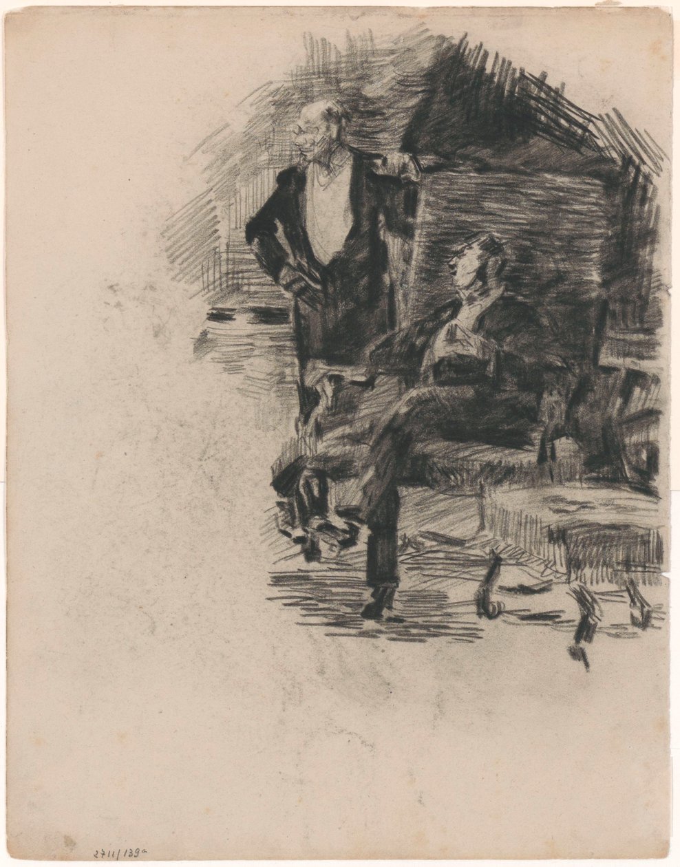 Gentiluomo seduto e in piedi da James Ensor