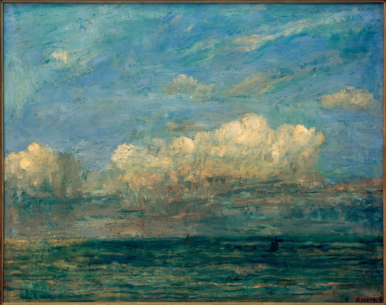 Paesaggio marino con nuvola bianca da James Sidney Ensor