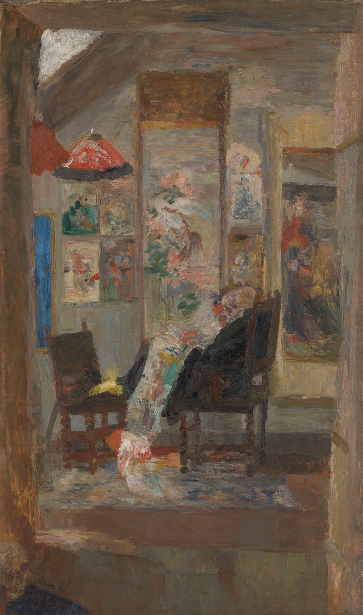 Skelet osserva gli oggetti in stile chinoiserie da James Ensor