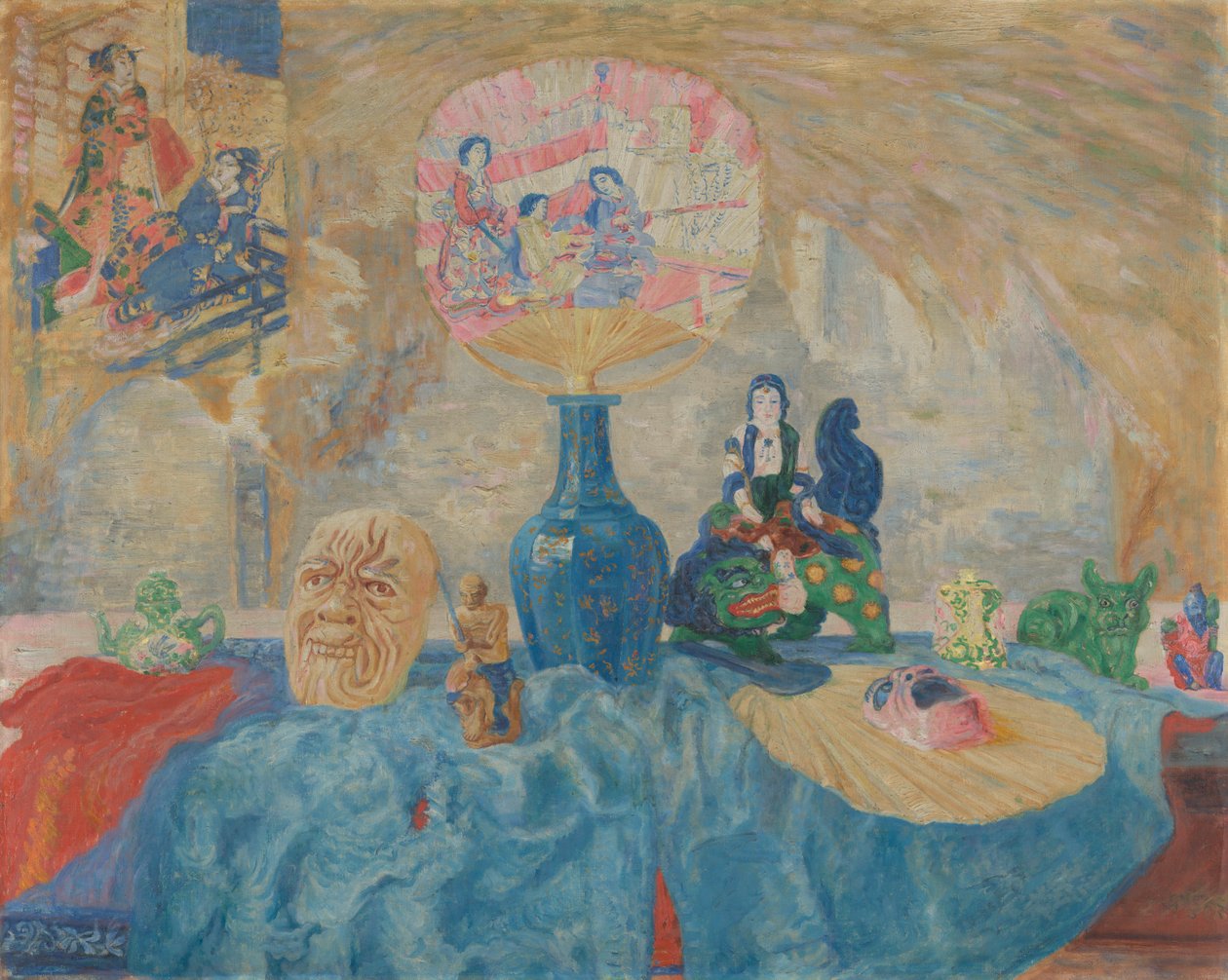 Natura morta con oggetti in stile cinese da James Ensor
