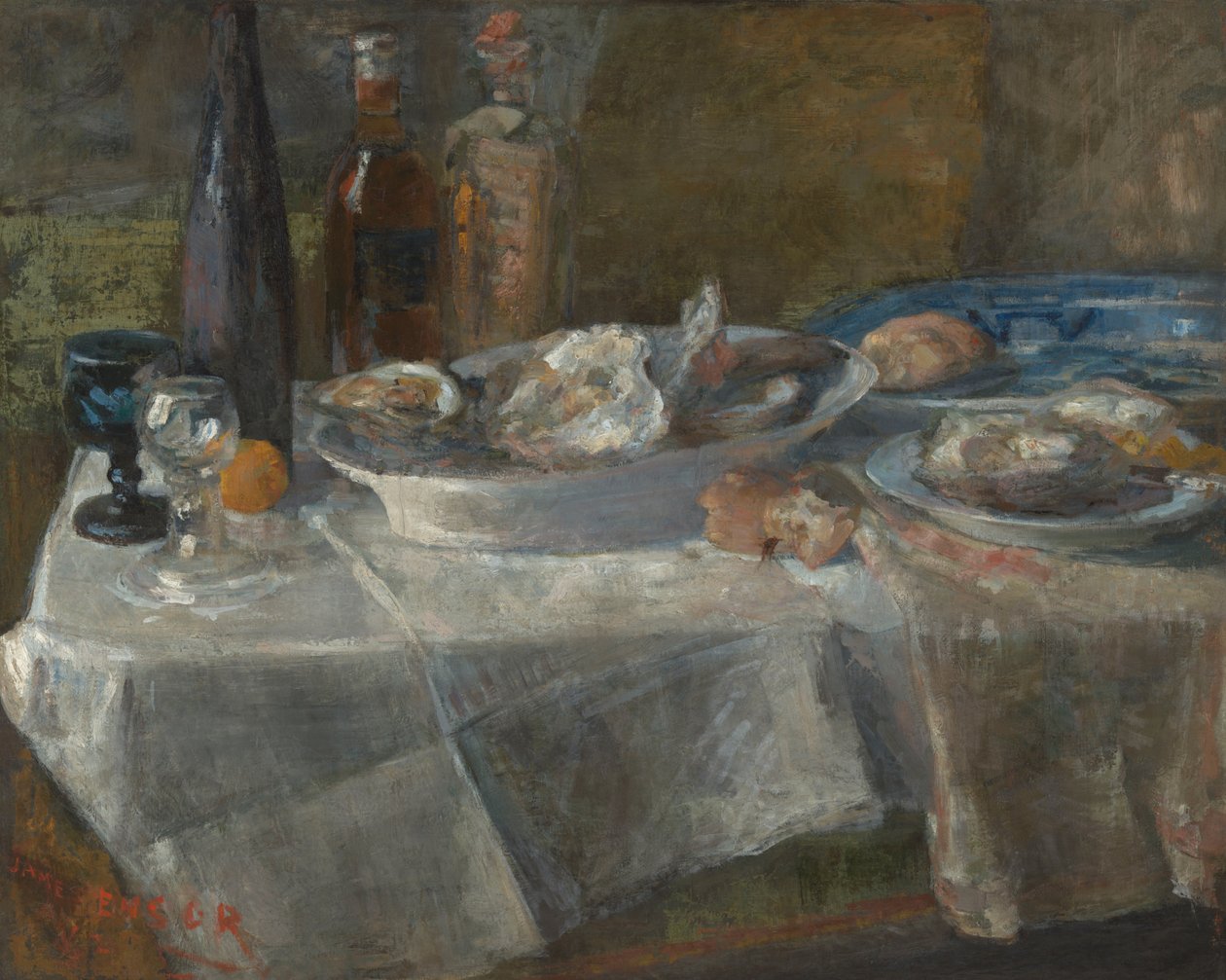 Natura morta con ostriche (studio della luce) da James Ensor