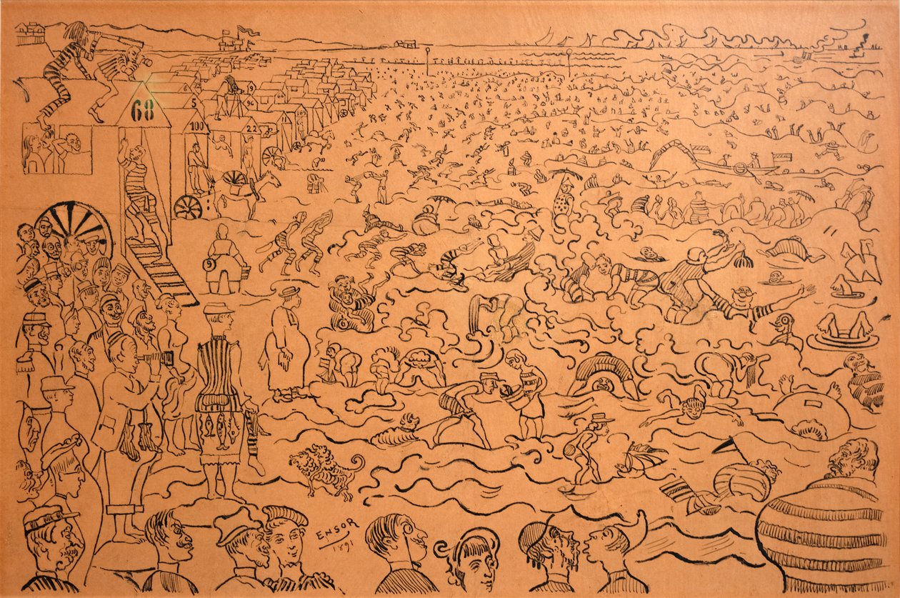 Il bagno a Ostenda da James Ensor
