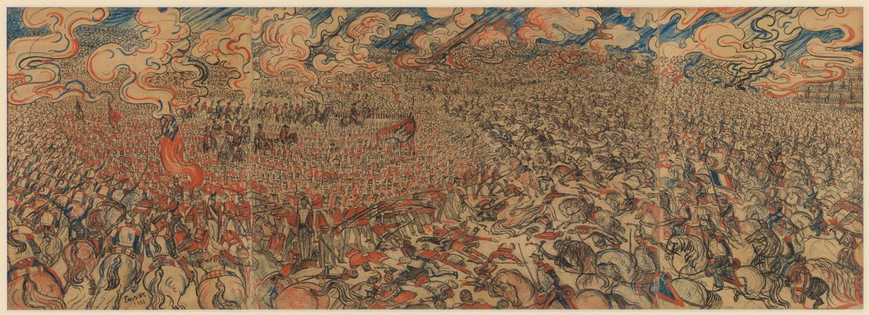 I corazzieri di Waterloo (gesso su carta su cartone) da James Ensor