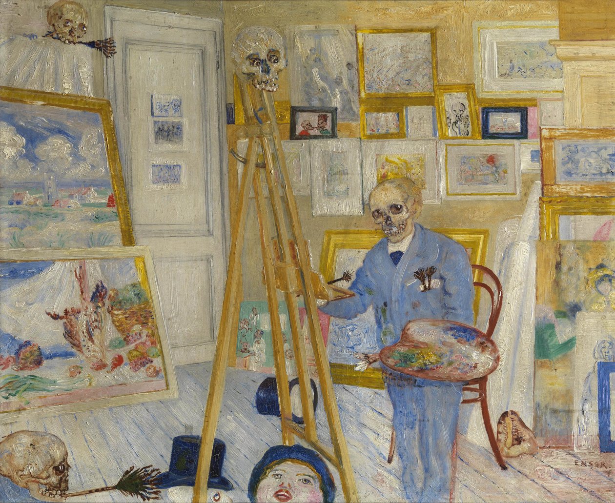 Il pittore scheletro da James Ensor