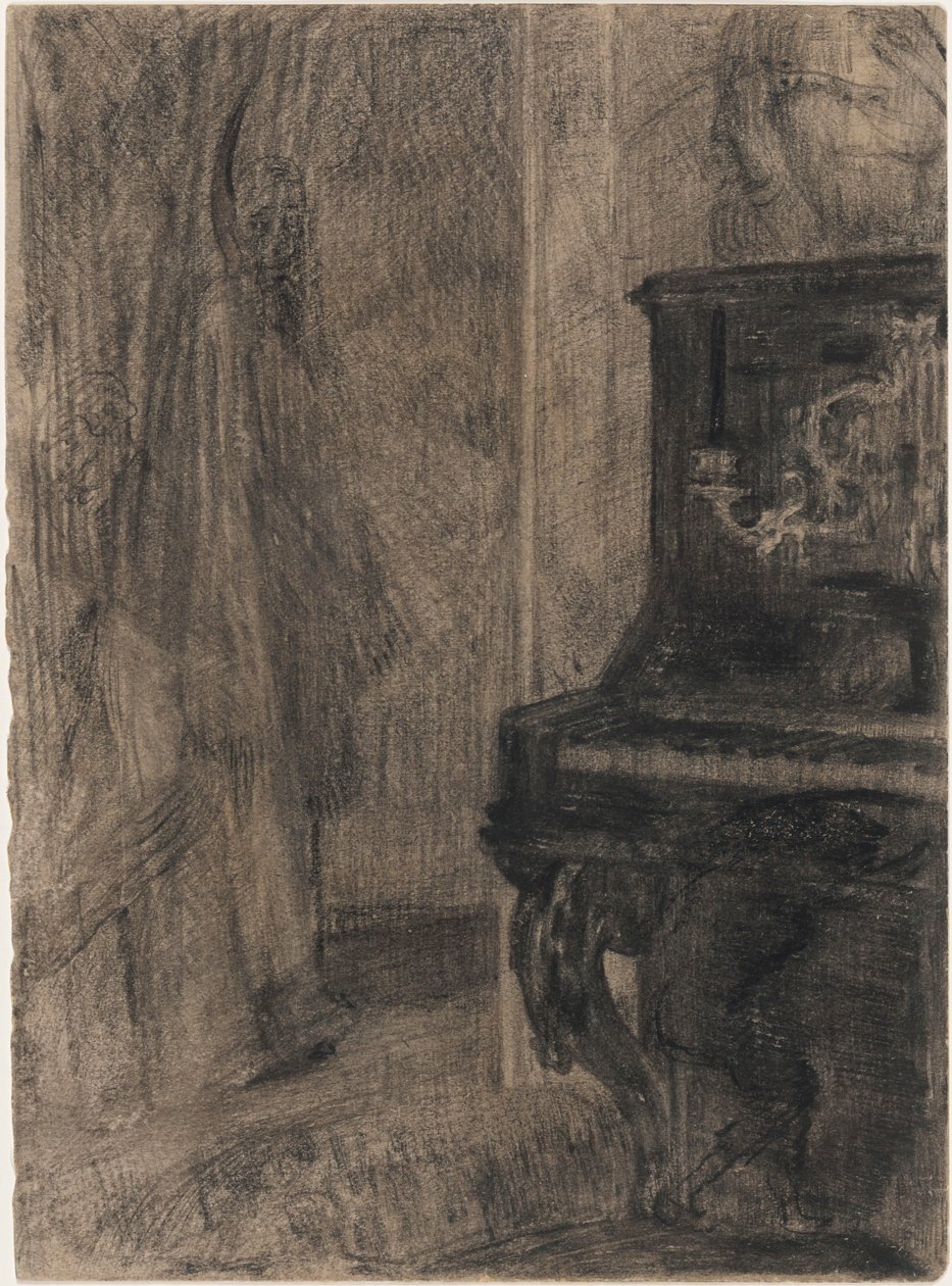 Il pianoforte verticale da James Ensor