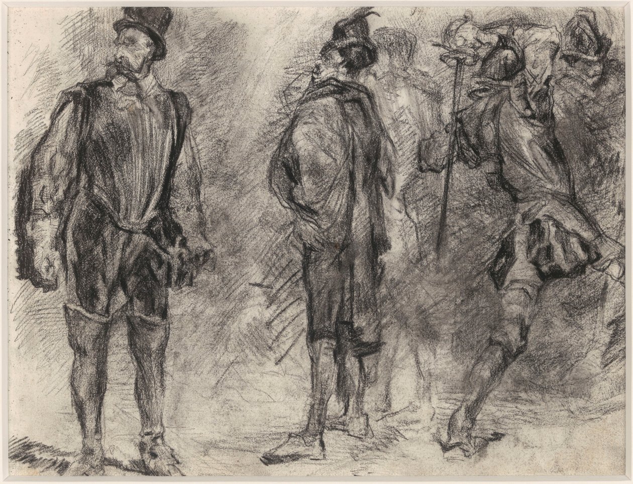 Tre soldati spagnoli, uno dei quali armato di spada da James Ensor