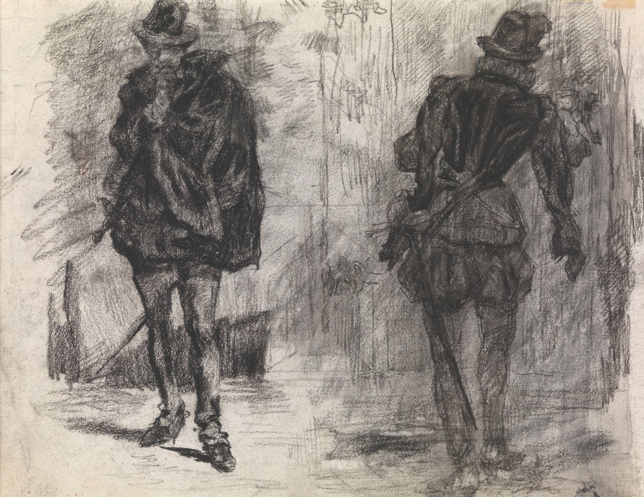 Due soldati spagnoli, uno visto di fronte, l’altro di spalle da James Ensor