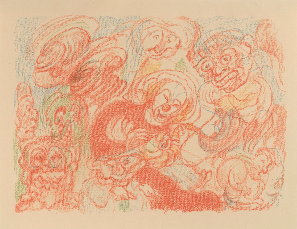 Die Heilige Familie (aus: Szenen aus dem Leben Christi) da James Ensor